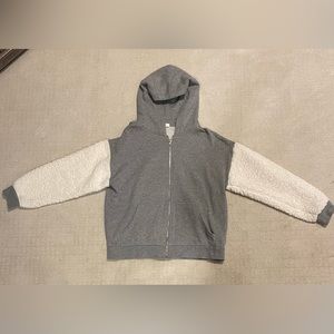 Grey zip-up sweatshirt